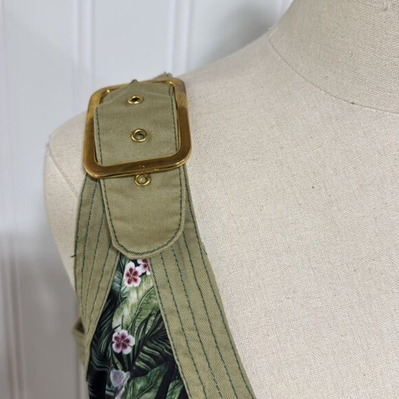 NWT Corset Story Tapestry Inspired Floral Green Zip Up Corset Top size 34” - Picture 10 of 11